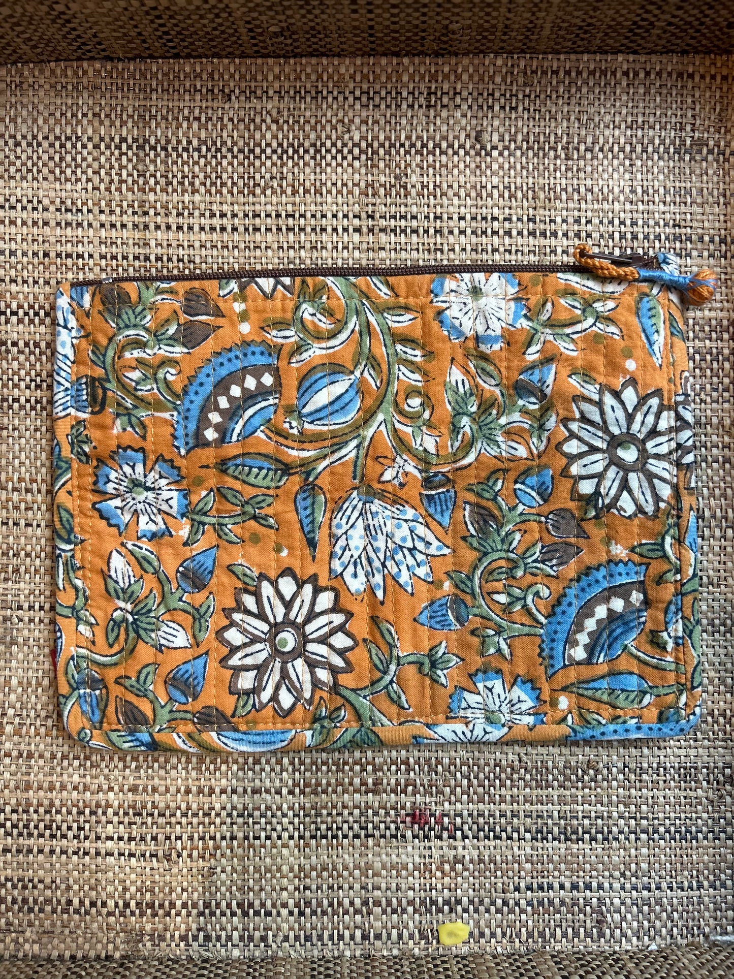 Block-Printed Pouch