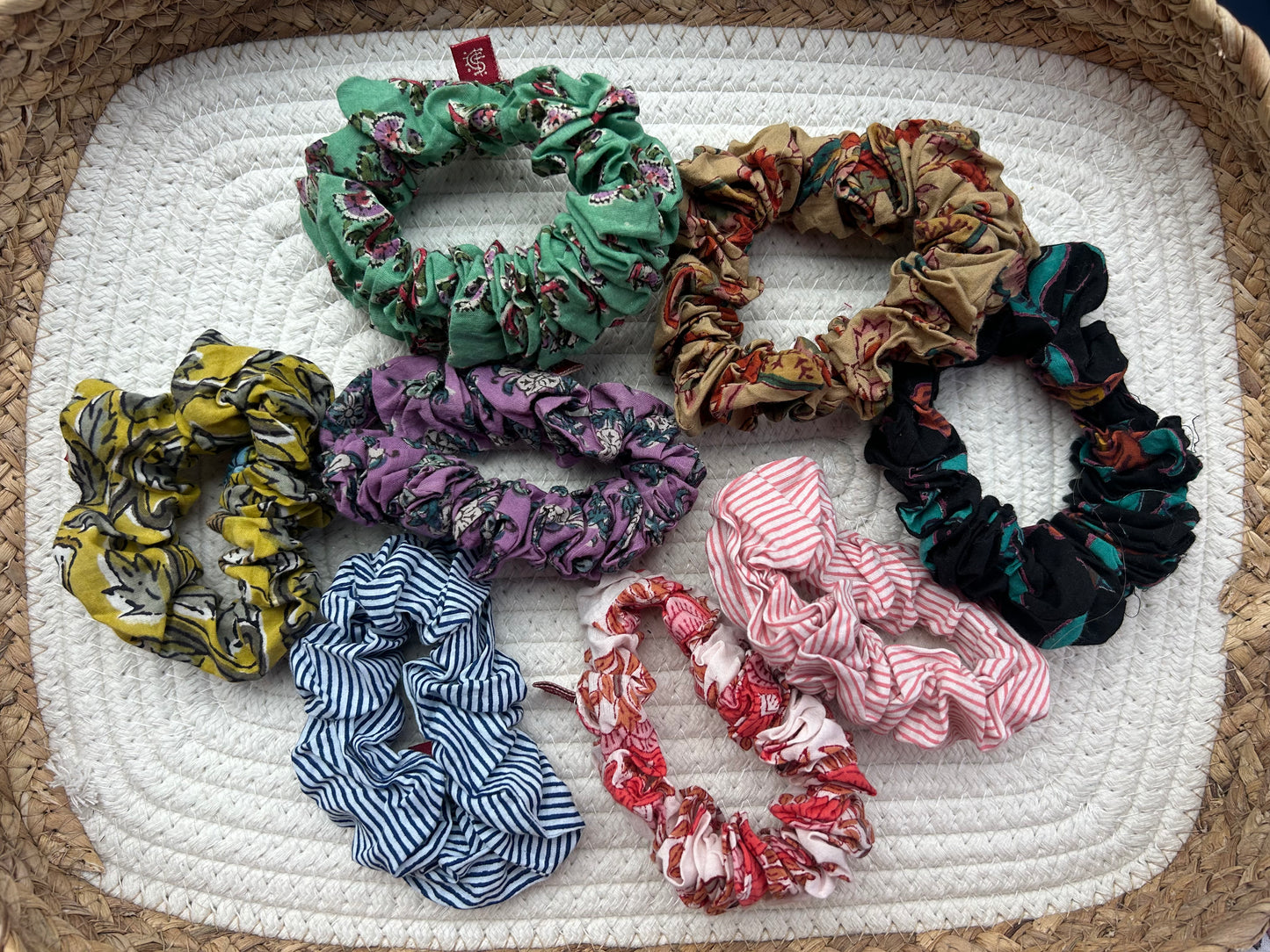 Block-Printed Scrunchies